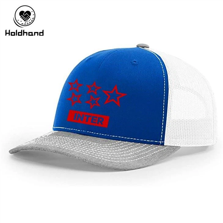 Bling Bling Start Pattern Custom 5 Panel Trucker Cap Wholesale Custom Logo Mesh Trucker Hat