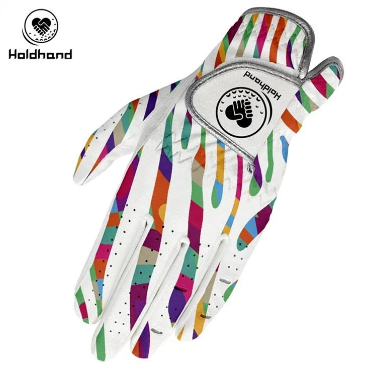 Hot Sales Deciduous Theme Printed Golf Gloves Customized Pattern With Low MOQ