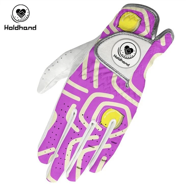 Hot Sales Guaranteed Stylish Logo OEM Fashion Pattern PU Leather Golf Gloves