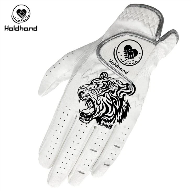 Hot Sales Guaranteed Stylish Logo OEM Fashion Pattern PU Leather Golf Gloves